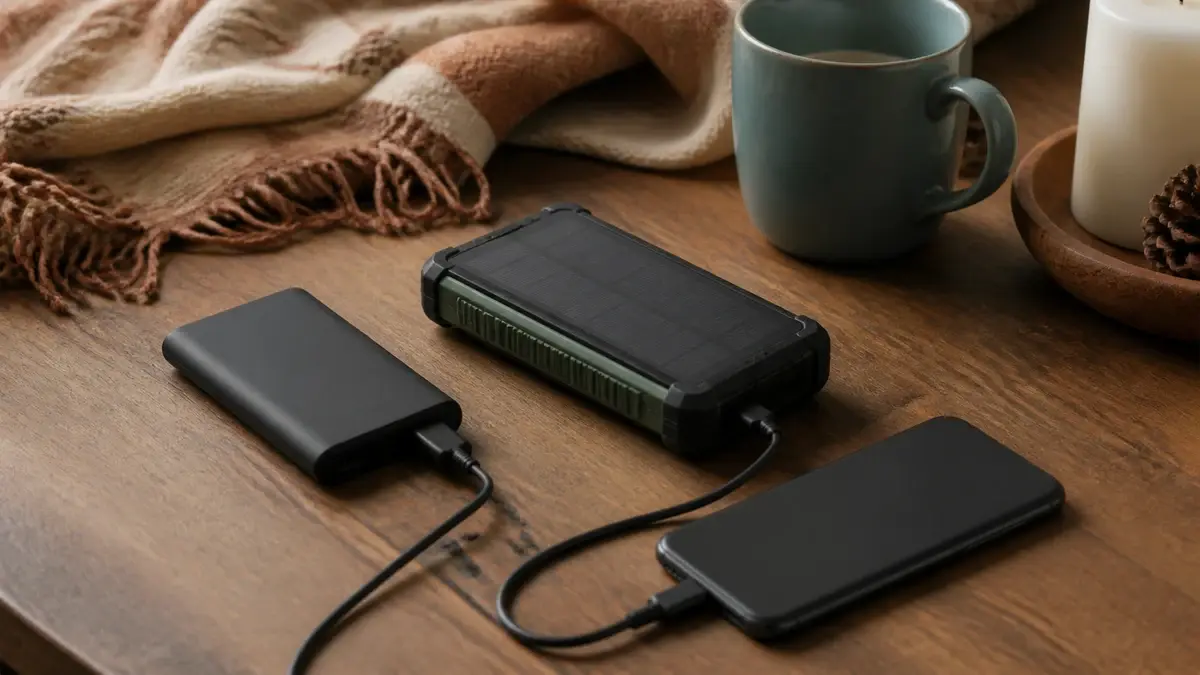 Illustrasjon av powerbank til beredskap og strømbrudd